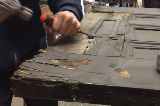 Orange-wooden-door-repair