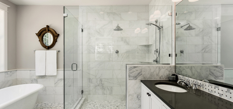 bathroom shower door installation in Orange