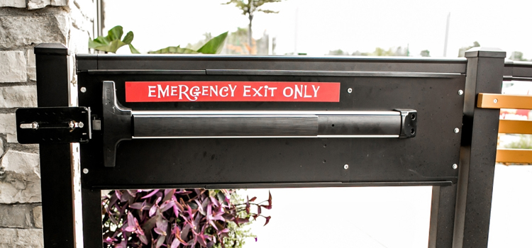 emergency push bar installation in Orange